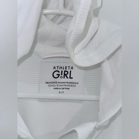 NWOT Sold Out Athleta Girl Long Sleeve Serve UPF White Jacket Size:7 - Picture 13 of 16